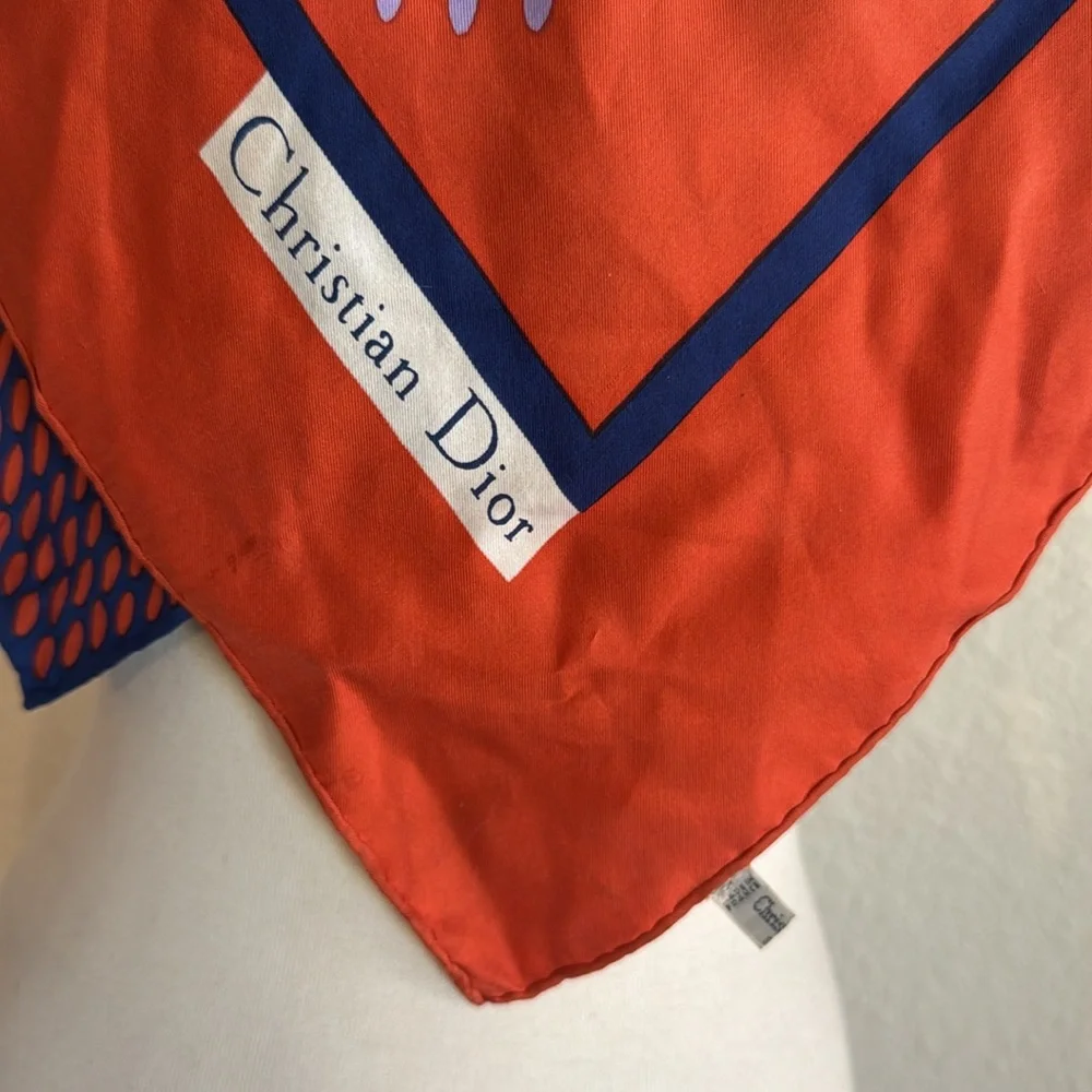 Dior Large VTG Silk Scarf